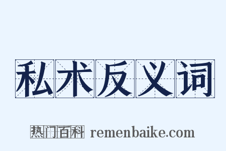 私术反义词是什么意思的图片